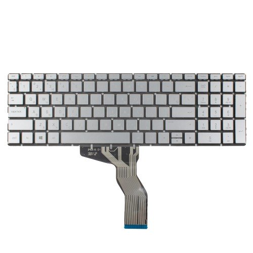Клавіатура для ноутбука HP 250 255 G6 15-BS 15-BW 15-CC 15-CD 15-CB, RU, Silver, Backlit