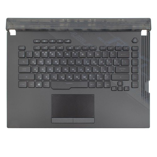 Верхняя крышка для ноутбука Asus ROG Strix SCAR 15 G532LV G532LW G532LWS, RU (топкейс+клавиатура, 20pin backlit, 90NR02T1-R32RU0, Original)
