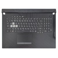 Верхняя крышка для Asus ROG Strix G731GW G731GV, RU/UA, (Black, топкейс+клавиатура, 16pin Backlit, Original)
