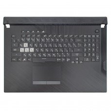 Верхня кришка для Asus ROG Strix G731GW G731GV, RU/UA, (Black, топкейс+клавіатура, 16pin Backlit, Original)