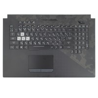 Верхняя крышка для Asus ROG Strix GL704G series, RU/UA, (Black, топкейс+клавиатура, 16pin Backlit, Original)