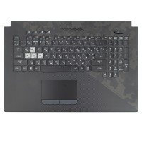 Верхня кришка для Asus ROG Strix GL704G series, RU/UA, (Black, топкейс+клавіатура, 16pin Backlit, Original)