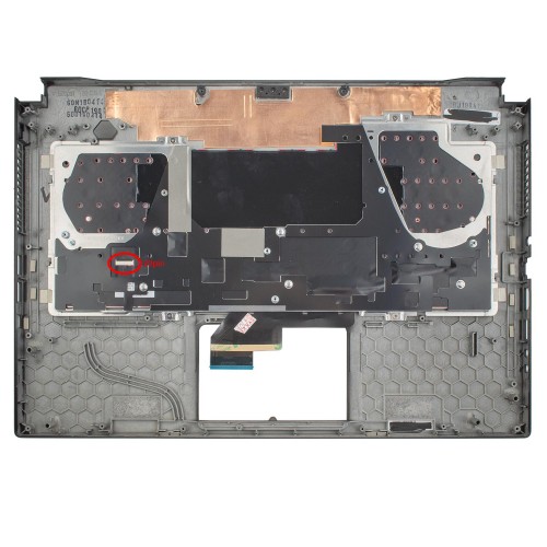 Верхняя крышка для ноутбука Asus ROG Zephyrus M GU502GV GX502GV, RU/UA, (Black, топкейс+клавиатура, 20pin Backlit, 90NR02E1-R31RU1, Original)