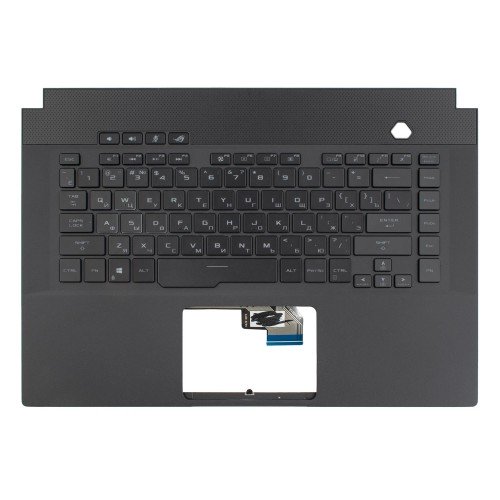 Верхня кришка для ноутбука Asus ROG Zephyrus M GU502GV GX502GV, RU/UA, (Black, топкейс+клавіатура, 20pin Backlit, 90NR02E1-R31RU1, Original)