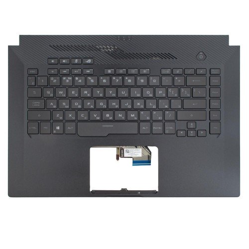 Верхня кришка для ноутбука Asus ROG Zephyrus M GU502DU, RU, (Black, топкейс+клавіатура, 4pin Backlit, 90NR0213-R31RU0, Original)