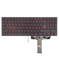 Клавіатура для Lenovo Legion Y520-15IKBA Y520-15IKBM Y520-15IKBN Y720-15IKB, RU/UA, (Black/Red, Backlit, Original)