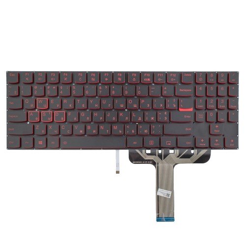 Клавіатура для ноутбука Lenovo Legion Y520-15IKBA Y520-15IKBM Y520-15IKBN Y720-15IKB, RU/UA, (Black/Red, Backlit, Original)