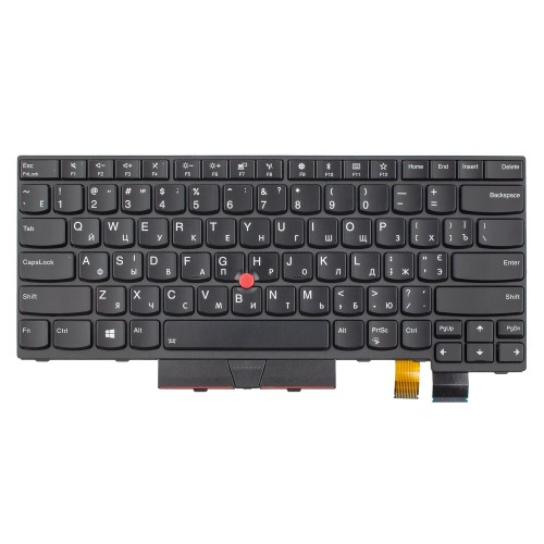 Клавиатура для ноутбука Lenovo ThinkPad T470 T480, RU/UA, (Black, Backlit, TrackPoint, Original)