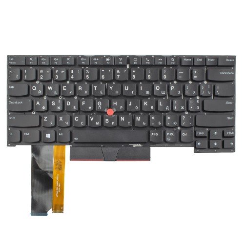 Клавиатура для ноутбука Lenovo ThinkPad E490s Type 20NG, RU/UA, (Black, Backlit, TrackPoint, Original)
