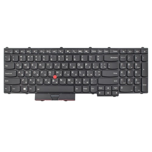 Клавиатура для ноутбука Lenovo ThinkPad P50 P70 P51 P71, RU/UA, (Black, Backlit, TrackPoint, Original)
