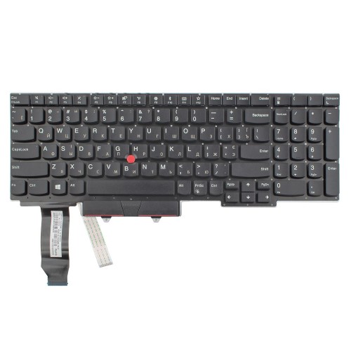 Клавіатура для ноутбука Lenovo ThinkPad E15, UA, (Black, Backlit, TrackPoint, Original)