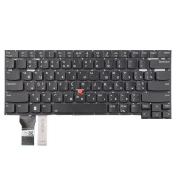 Клавіатура для Lenovo ThinkPad T14s Gen 2, RU/UA, (Black, TrackPoint, Backlit, Original)