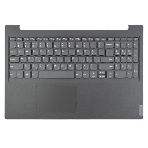 Верхня кришка для ноутбука Lenovo V15-IWL V15-IIL V15-IGL V15-ADA V15-IKB V15-IWL, RU/UA (Grey, топкейс+клавіатура)