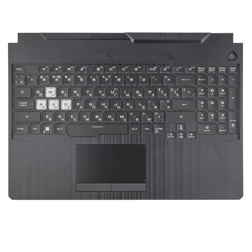 Верхняя крышка для ноутбука Asus FA506 FA566 FX506 FX566 TUF506 TUF566 series, RU/UA (топкейс+клавиатура, 8pin Backlit, 90NR0636-R31UA1, Original)