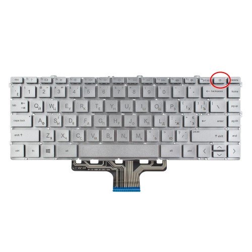 Клавіатура для ноутбука HP Pavilion X360 14-DW 14-DV 14-DY TPN-Q244 TPN-I137, RU/UA (Silver, Backlit, Аналог)