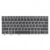 Клавиатура для ноутбука HP EliteBook 735 830 836 G5 G6, RU/UA, (Black, Silver frame, Backlit, Pointstick, Аналог)