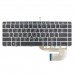 Клавіатура для ноутбука HP EliteBook 745 840 G3 G4, RU/UA, (Black, Silver frame, Backlit, Trackpoint, Аналог)