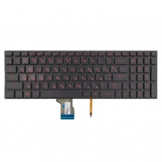 Клавиатура для Asus ROG GL502VM GL502VS GL502VT GL502VY GL702VS, RU/UA, (Black/Red, 4pin Backlit, Original)