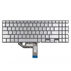 Клавиатура для Asus VivoBook S531F S532F X531F X532F, RU/UA, (Silver, 4pin Backlit, Original)