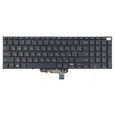 Клавіатура для Asus Zenbook Pro 17 UM6702RA UM6702RC, RU/UA, (Black, 4pin Backlit, Original)