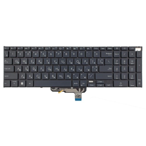 Клавіатура для ноутбука Asus Zenbook Pro 17 UM6702RA UM6702RC, RU/UA, (Black, 4pin Backlit, Original)