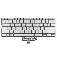 Клавиатура для Asus ZenBook UX434FA UX434FL UX434DA, RU/UA, (Silver, 4pin Backlit, Original)
