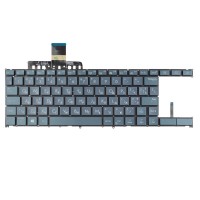 Клавиатура для Asus ZenBook UX481FA UX481FAY UX481FL UX481FLC, RU/UA, (Blue, 4pin Backlit, Original)