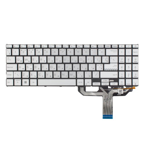 Клавиатура для ноутбука Asus M1502 X1502 M1503 X1503 X1505 M1603 X1603 X1605, UA, (Silver, 4pin Backlit, Original)