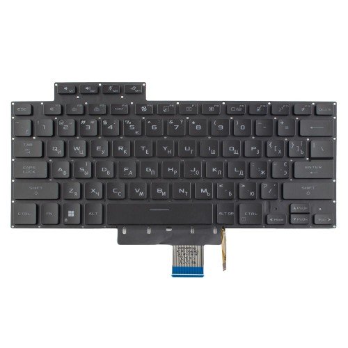 Клавіатура для ноутбука Asus ROG Flow X13 GV601V GV601R, RU/UA, Black (8pin RGB Backlit, Original)