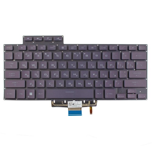 Клавиатура для ноутбука Asus Zephyrus G15 GA503 M16 GU603 series, RU/UA, Violet (8pin RGB Backlit, Original)