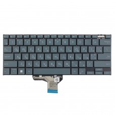 Клавиатура для Asus VivoBook Pro 14X N7401ZE, RU/UA, Grey green, Backlit 4pin