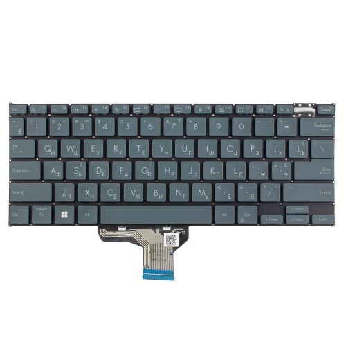 Клавиатура для ноутбука Asus VivoBook Pro 14X N7401ZE, RU/UA, Grey green, Backlit 4pin