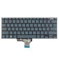 Клавиатура для Asus VivoBook Pro 14X N7401ZE, RU/UA, Grey green, Backlit 4pin