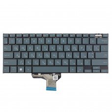 Клавіатура для Asus VivoBook Pro 14X N7401ZE, RU/UA, Grey green, Backlit 4pin