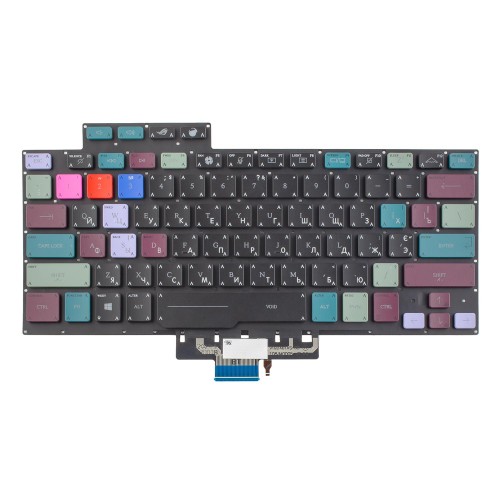 Клавиатура для ноутбука Asus ROG Zephyrus GA401I GA401Q PX401IV series, UA, Black, Color Caps, Backlit