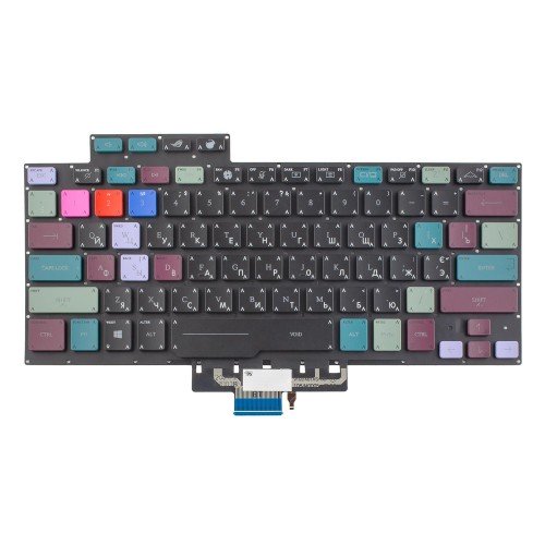 Клавіатура для ноутбука Asus ROG Zephyrus GA401I GA401Q PX401IV series, UA, Black, Color Caps, Backlit