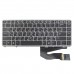 Клавиатура для ноутбука HP EliteBook 740 745 750 755 840 850 G1 G2, RU/UA, (Black/Gray, Backlit, Pointstick, Аналог)