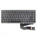 Клавиатура для ноутбука HP EliteBook 740 745 750 755 840 850 G1 G2, RU/UA, (Black/Gray, Backlit, Pointstick, Аналог)