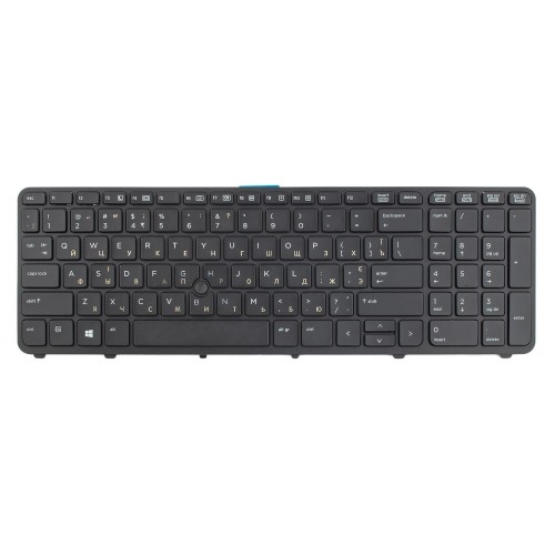 Клавіатура для ноутбука HP ZBook 15 17 G1 G2 series, RU/UA, Black, PointStick