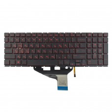 Клавиатура для HP Omen 15-DH 15-DC 15T-DC TPN-Q211, RU/UA, (Black/Red, Backlit, Original)