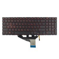 Клавіатура для HP Omen 15-DH 15-DC 15T-DC TPN-Q211, RU/UA, (Black/Red, Backlit, Original)