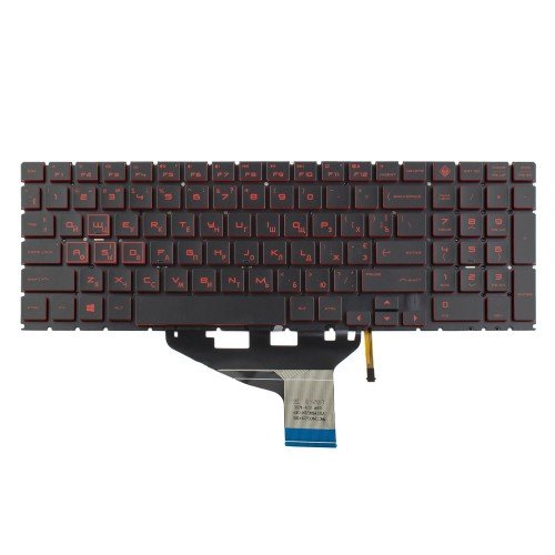 Клавіатура для ноутбука HP Omen 15-DH 15-DC 15T-DC TPN-Q211, RU/UA, (Black/Red, Backlit, Original)