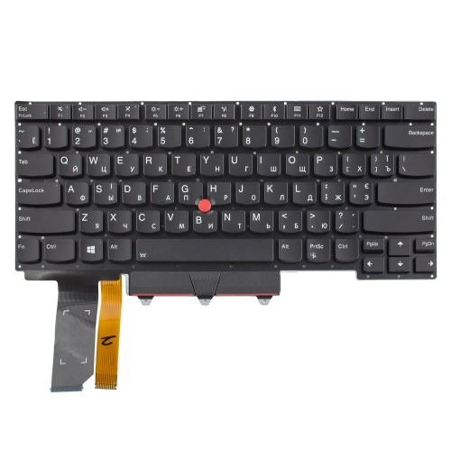 Клавиатура для ноутбука Lenovo ThinkPad E14, RU/UA, (Black, Backlit, TrackPoint, Original)