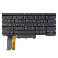 Клавіатура для Lenovo ThinkPad E15, RU/UA, (Black, Backlit, TrackPoint, Original)