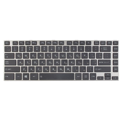 Клавіатура для ноутбука Toshiba Satellite L800 M800 L805 M805 L830 L840 L845 M840 M845, RU/UA (Black/Grey, Original)