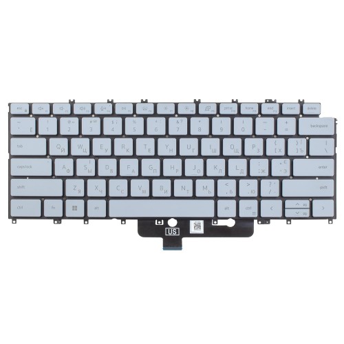Клавиатура для ноутбука Dell XPS 13 9315, RU/UA, (Blue, 6pin Backlit, 01RTVF, SN2122B, LK133Q71A00, Original)