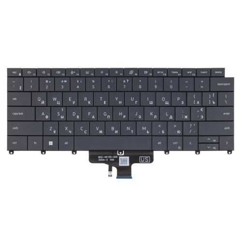 Клавіатура для ноутбука Dell Latitude 9440 9450 2-in-1, UA, (Black, 6pin Backlit)