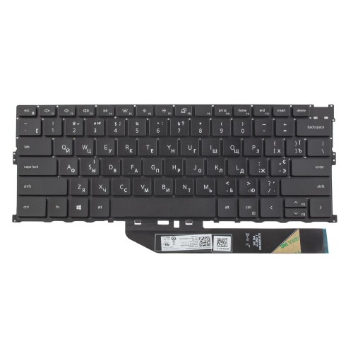Клавіатура для ноутбука Dell XPS 13 9300 9301 9310 P117G, RU/UA, (Black, 6pin Backlit)
