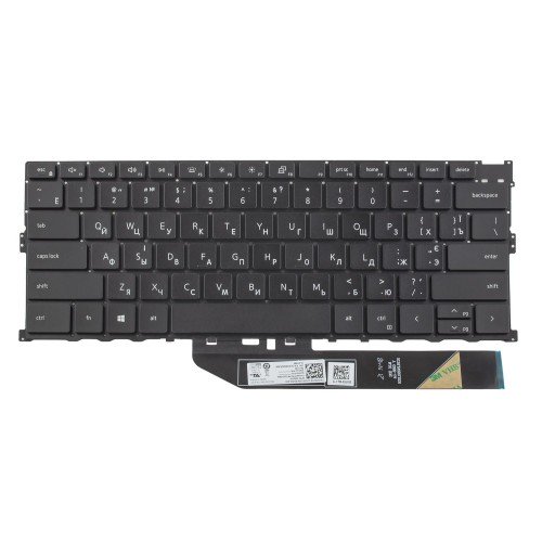 Клавіатура для ноутбука Dell XPS 13 9300 9301 9310 P117G, RU/UA, (Black, 6pin Backlit)