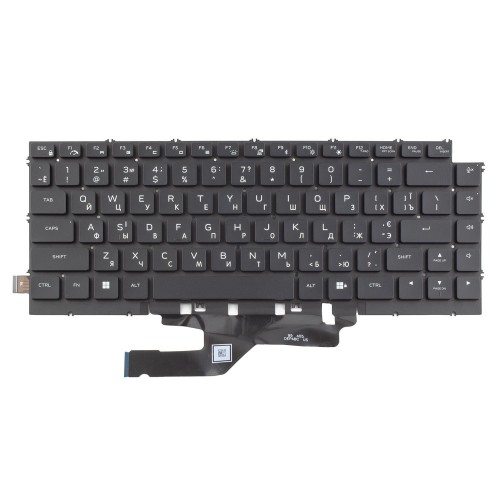 Клавиатура для ноутбука Dell Alienware X14 R1 R2, RU/UA, (Black, 20pin Backlit)